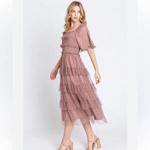 Ruffle Midi Dress